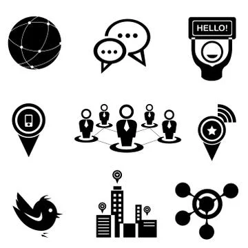 Social network icons Stock Illustration