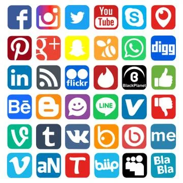 Social Network Icons Stock Illustration