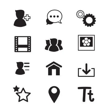 Social Network icons set Vector illustration Stock Illustration