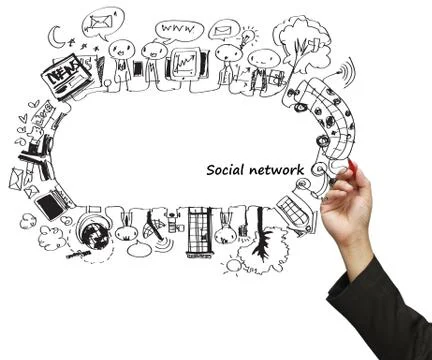 Social network Illustrazione stock