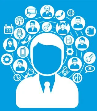 Social network Stock Illustration