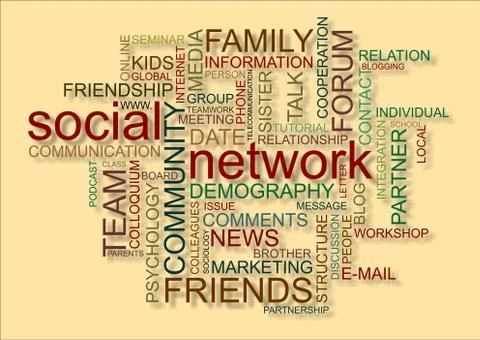 Social network Stock Illustration