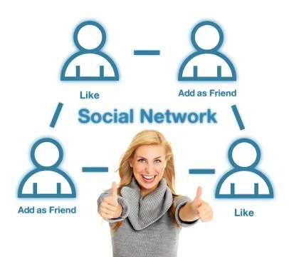 Social network Stock Illustration