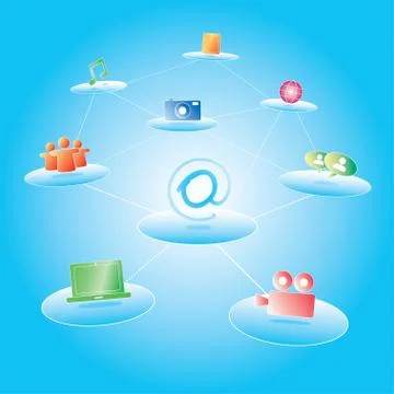 Social network Stock Illustration