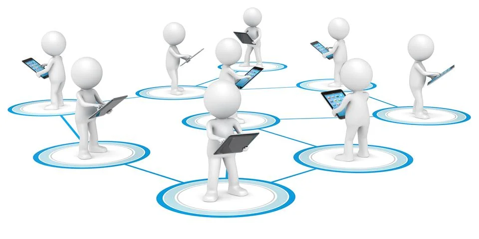 Social Network. Ilustración de archivo