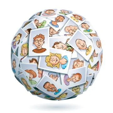 Social network Stock Illustration