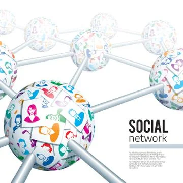 Social network Stock Illustration