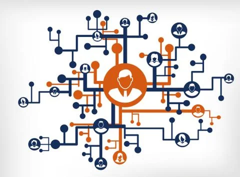 Social network 스톡 일러스트