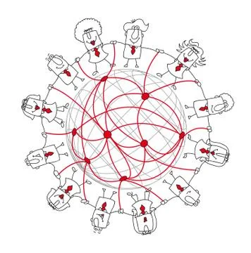 Social network Stock Illustration