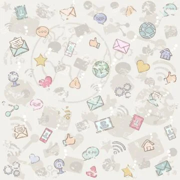 Social network Stock Illustration