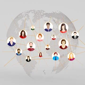 Social network Stock Illustration