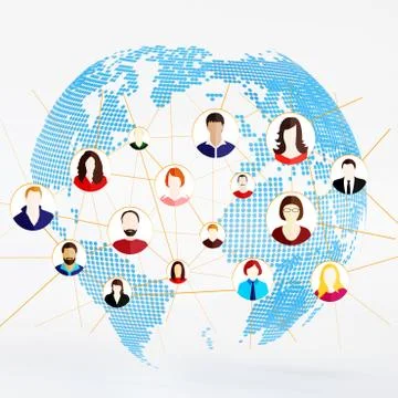 Social network Stock Illustration