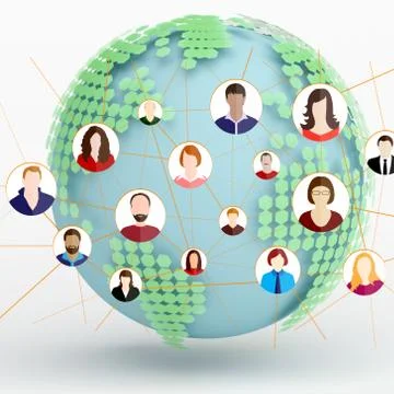 Social network Stock Illustration