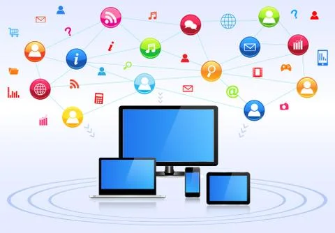 Social network Stock Illustration