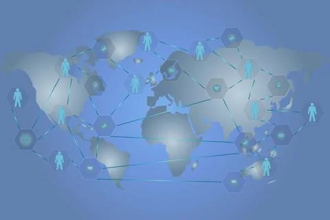 Social network Stock Illustration
