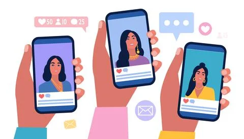 Social network Stock Illustration