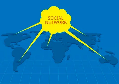 Social network illustration Stock Illustration