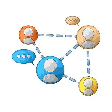 Social network illustration Stock Illustration