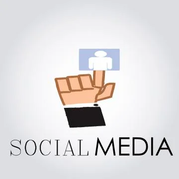 Social network illustration over gradient color background Stock Illustration