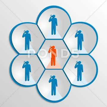 Social network infographic Stock Illustration