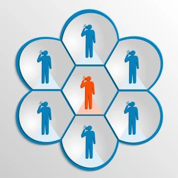 Social network infographic Stock Illustration