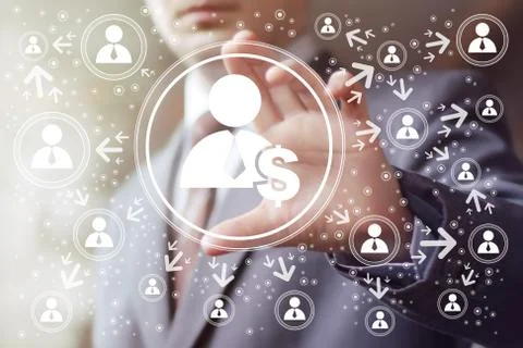 Social Network Interface businessman web icon dollar currency Stock Illustration