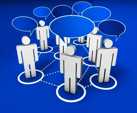 Social network internet community Stock Illustration