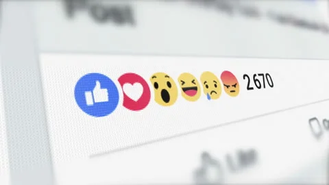 Social network likes, reactions and increasing counter on the LCD screen Stock Footage 99107553