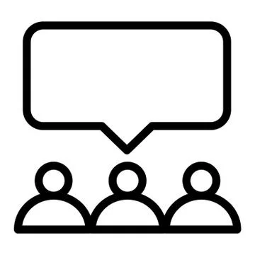 Social network line icon. Group user vector illustration isolated on white Stock Illustration