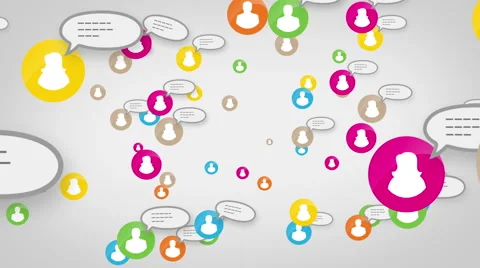 Social network loop media concept skype Stock Footage 46114863