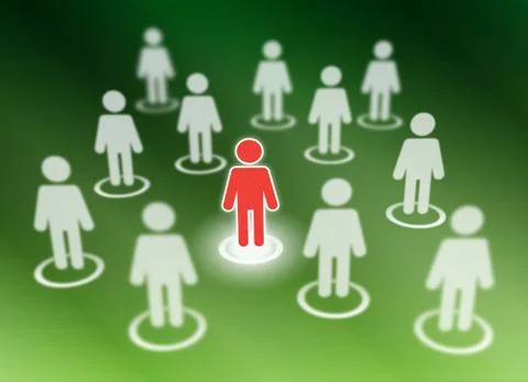 Social network members Stock Illustration