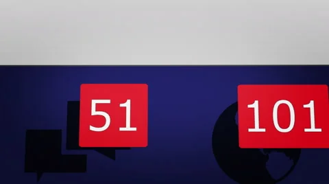 Social network message and notification counters Stock Footage 64793243