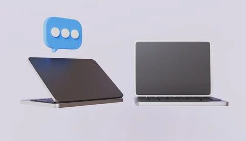 Social network message on computer, Social media marketing concept 스톡 일러스트