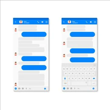 Social network Messenger concept template. Modern messenger app template with Stock-Illustration