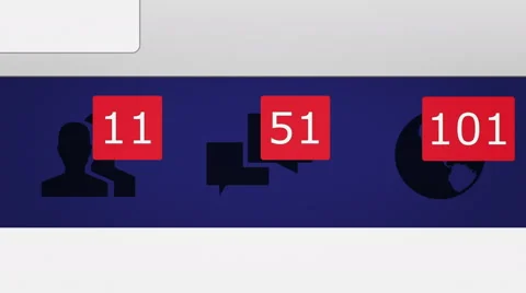 Social network number counters Stock-Footage 64793697