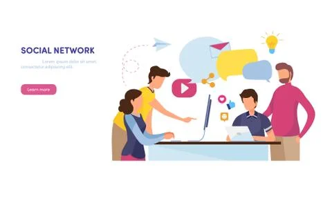 Social network. Online Community. vector. Stock-Illustration