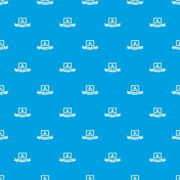 Social network pattern seamless blue Stock Illustration