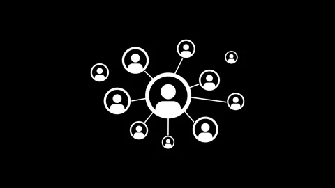 Social network people connection communication icon animation Stock Footage 330524426