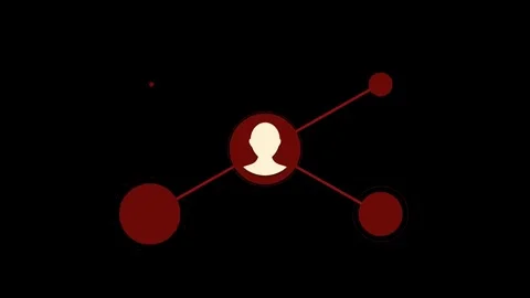 Social network people icon link connection technology loop animation video 動画素材 324630005