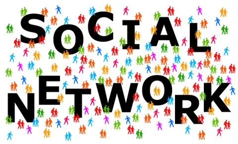 Social network people Stock Illustration