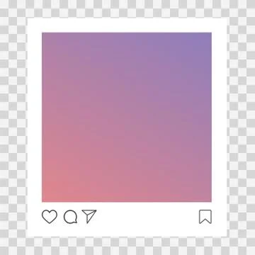 Social network photo frame. Post template framework. Insert your picture. Vector Stock Illustration