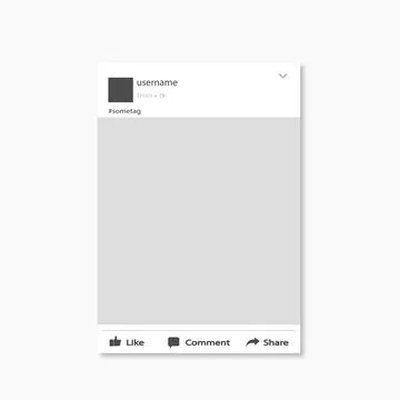 Social network post frame vector illustration flat design Stock Illustration