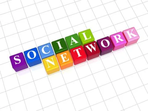 Social network - rainbow Stock Illustration