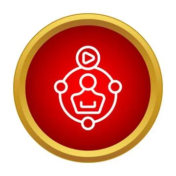 Social network sharing media video line icon イラスト素材