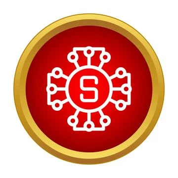 Social network sharing system s letter icon Stock Illustration