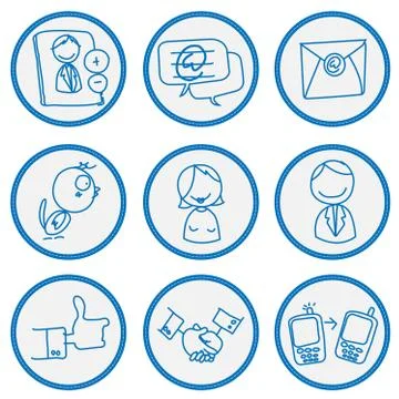Social network sign Stock Illustration