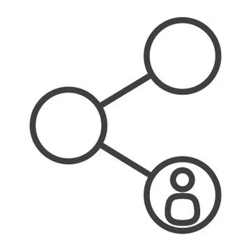 Social network single icon. Global technology or social network. Stock Illustration