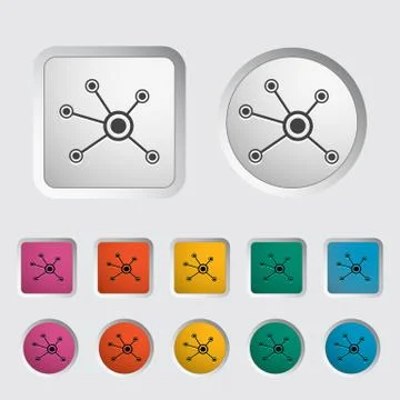 Social network single icon. Stock Illustration