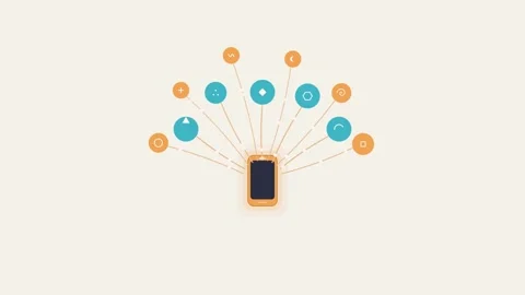 Social network for smartphone Vídeos de archivo 342841289