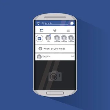 Social network smartphone interface イラスト素材